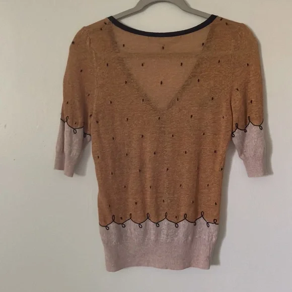 Anthropologie Knitted and Knotted Embroidered Cardigan - Picture 2 of 5